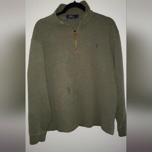 Polo Ralph Lauren Crewneck 1/4 zip‎ collared sweater men's size large